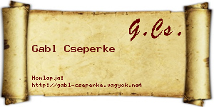Gabl Cseperke névjegykártya